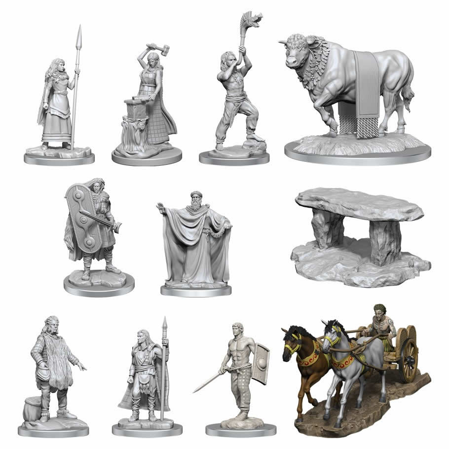 WZK90454 Brigante Celts Unpainted Miniature Figures Deep Cuts WizKids