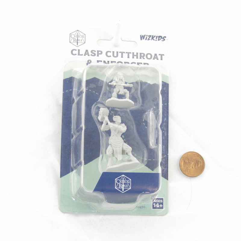 WZK90470 Clasp Cutthroat and Enforcer Unpainted Miniatures Critical Role Series Figures