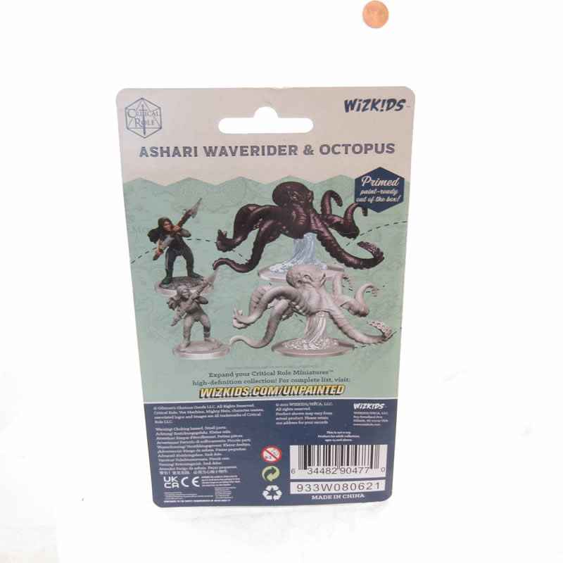 WZK90477 Ashari Waverider and Octopus Unpainted Miniatures Critical Role Series Figures