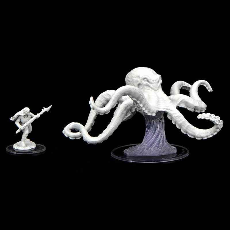 WZK90477 Ashari Waverider and Octopus Unpainted Miniatures Critical Role Series Figures