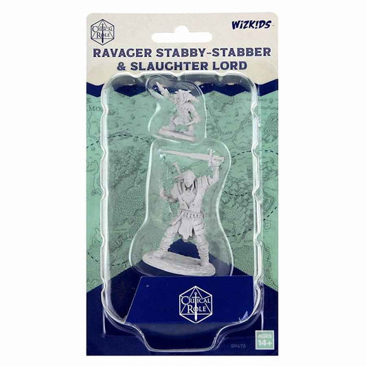WZK90479 Ravager Stabby Stabber and Slaughter Lord Unpainted Miniatures Critical Role Series Figures