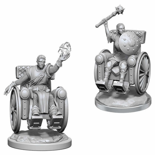 Human Clerics Unpainted Miniatures, 2-Pack – Nolzur's Marvelous Miniatures for D&D