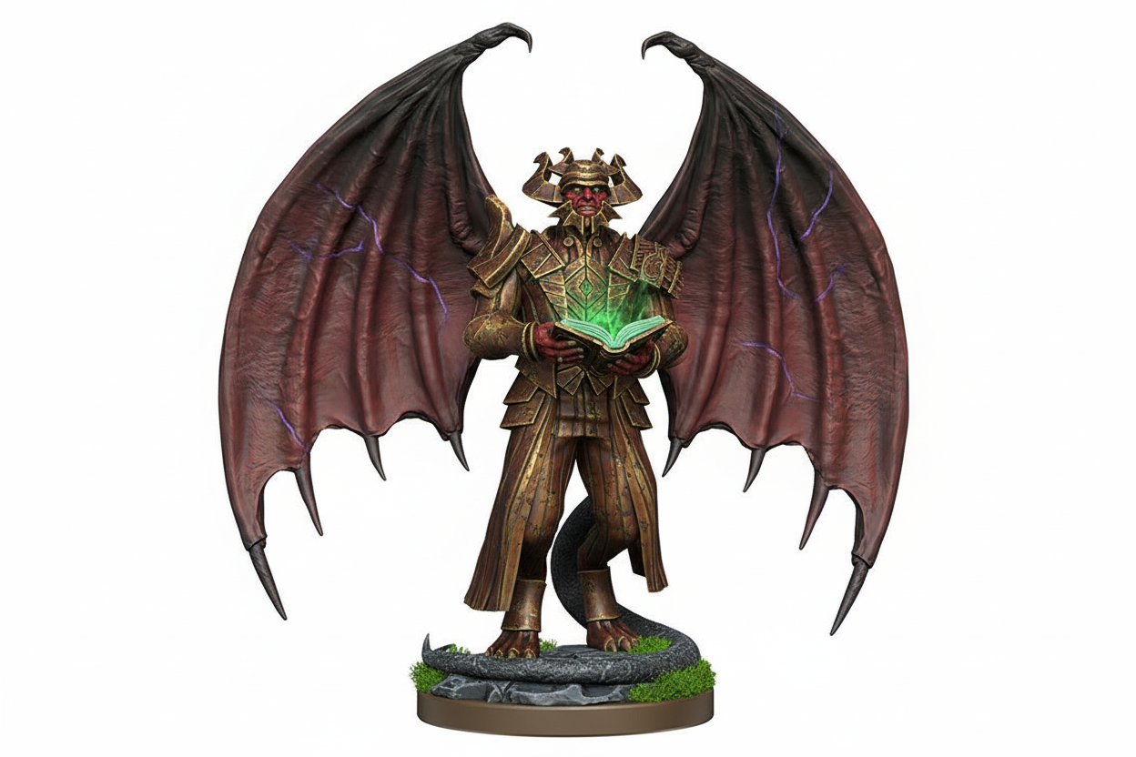Ob Nixilis the Adversary Unpainted Magic Miniature - Deep Cuts WZK90544