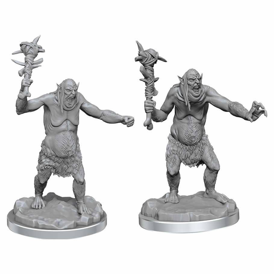 Grimlocks Unpainted Monster Miniatures, 2-Pack – Nolzur's Marvelous Miniatures for D&D