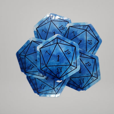 Wall of Water Nat 1 D20 Sticker