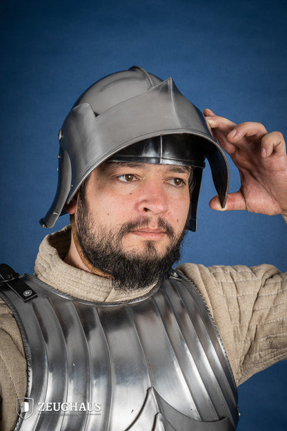 Burgundian Sallet Helmet 1,6mm Polished