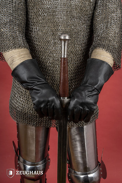 Historical Leather Gloves Black