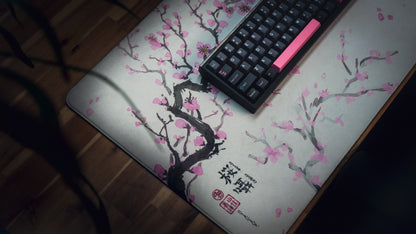 "Whispers of Sakura" — Cherry Blossom Deskmat