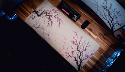 "Whispers of Sakura" — Cherry Blossom Deskmat