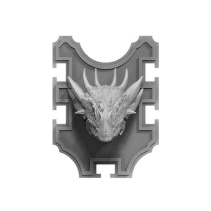 White Chromatic Dragon Wall-Mountable Bust