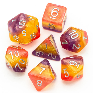 Wyldfire RPG Dice Set | 7-Piece Polyhedral Dice for TTRPGs