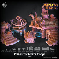 3D Printed Cast n Play Wizard's Tower Props 28mm 32mm D&D