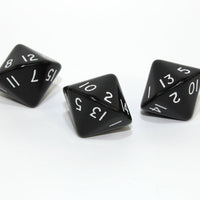 Opaque d16 Black/white Sixteen Sided DiceDnD Rpg Dice (sold per die) XQ1608