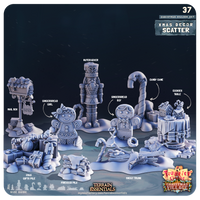 3D Printed Cast n Play Christmas Village Terrain Set 28mm 32mm D&D