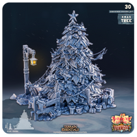 3D Printed Cast n Play Christmas Village Terrain Set 28mm 32mm D&D