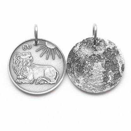 Zodiac Leo Moon Silver Necklace