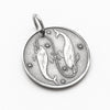 Zodiac Pisces Moon Silver Necklace