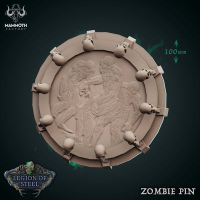 Mass Combat Markers – Skull Zombie Coin, Soldier Pin, Zombie Pin – Tabletop RPG Accessories