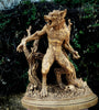 Werewolf Statue, Hand Painted Resin Sculpture | Gothic Halloween Legendary Monster Figurine | Dark Folklore Art for Spooky Home Decor