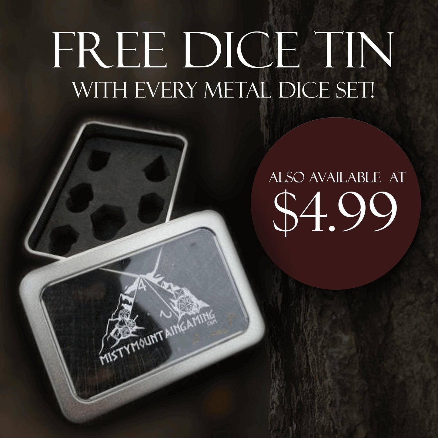 Blade of the Maiden Metal Dice Set – 7-Piece Polyhedral RPG Dice