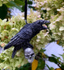 Raven Perched on Skull Ornament | Unique Gothic Home Decor | Resin Sculpture Poe's Raven, Literary Ornament Gift and Gothic Holiday Decor