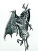 Angel of Death Statue, Half Scale Resin | Mythic Creature Figurine | Myths and Legends Monster Statue | Demon Statue for Gothic Home Decor