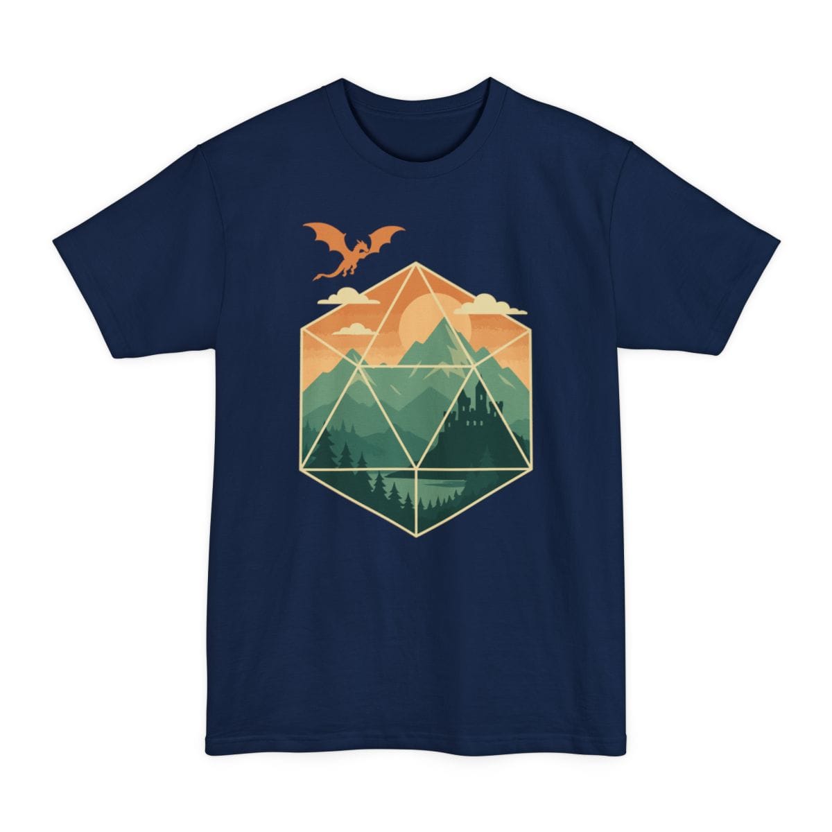 D20 Mountain Landscape Tall T-Shirt