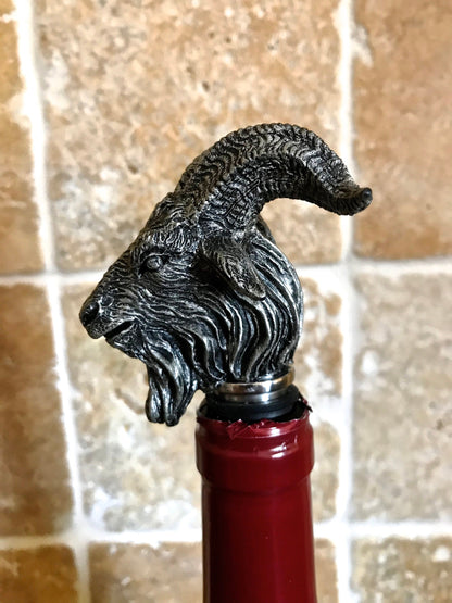 Goat Head Wine Stopper – Baphomet Gothic Resin Barware