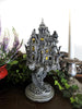 Haunted Mansion, Resin Sculpture with LED Tea Light | Victorian Gothic Haunted House Statue | 9” Gift for Gamers and Spooky Home Decor