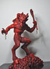Krampus I Statue, Hand Painted Resin Sculpture, Red Finish | Mythical Creature Figurine | Unique Dark Christmas Demon, Gothic Folklore Decor