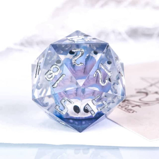 Purple Beholder 22mm D20 DND Roll a D20 Dice Handmade Sharp Resin