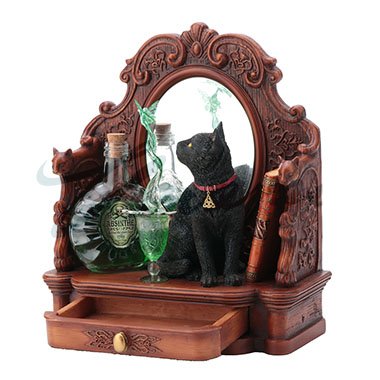 Absinthe Black Cat Figurine
