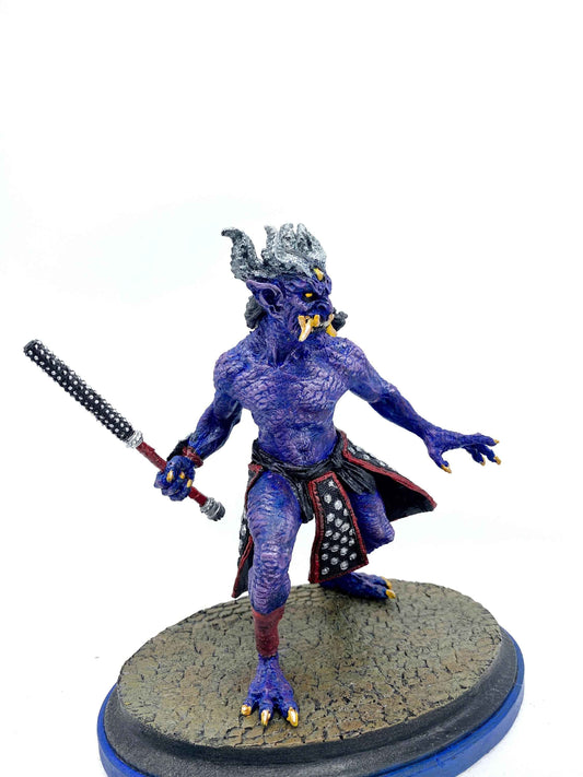 Oni Statue, Full Color, Blue