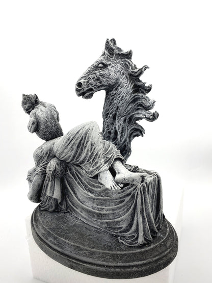Statue of Henry Fuseli's "The Nightmare”,  Hand Painted Resin Sculpture | Victorian Gothic Figurine | Gothic Decor Dark Fantasy Gift