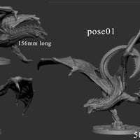 Adolescent (Young) Red Dragon Miniatures