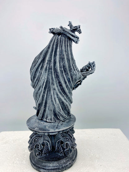 Hel, Goddess of Death and the Underworld Bust, Hand Painted Resin Sculpture | Pagan Goddess Figurine | Altar Statue for Gothic Home Decor