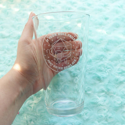 Ale Drinking D20 Pint Glass