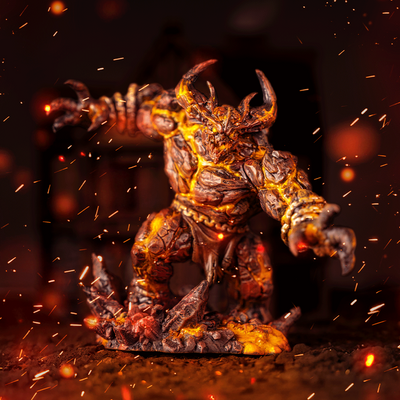 Magma Golem Elemental Miniature