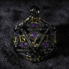 Amethyst Dragon's Eye Metal D20 Dice Cage + Mini Dice Set