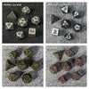 Amethyst Dragon's Eye Metal D20 Dice Cage + Mini Dice Set