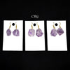 Amethyst Rough Earrings with Gold Plated Wire (0.5 To 1 Inch) (1 Pair)