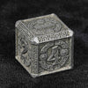 Ancient Greek Textured Metal DND Dice Set