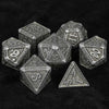 Ancient Greek Textured Metal DND Dice Set