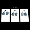 Apatite Rough Earrings with Silver Plated Wire (0.5 To 1 Inch) (1 Pair)