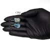 Apatite Rough Earrings with Silver Plated Wire (0.5 To 1 Inch) (1 Pair)