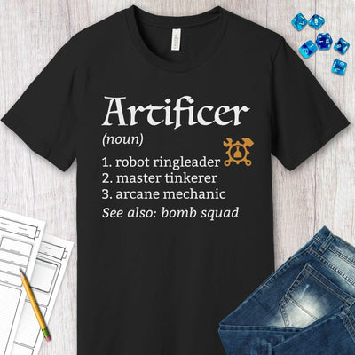 Artificer Class Definition T-Shirt – Funny DnD Definition Tee