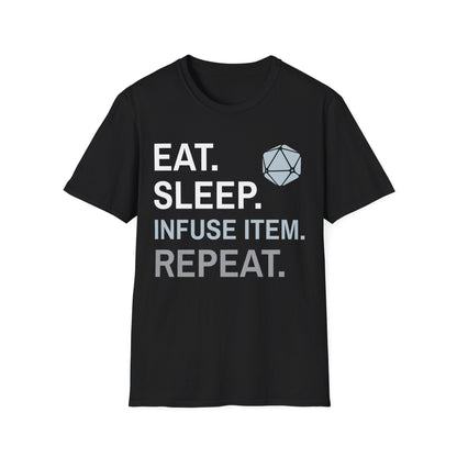 Artificer T-Shirt – 'Eat, Sleep, Infuse Item, Repeat' | D&D Class Apparel