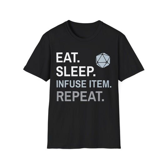 Artificer T-Shirt – 'Eat, Sleep, Infuse Item, Repeat' | D&D Class Apparel