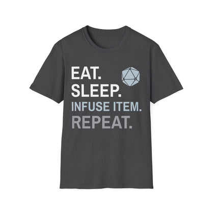 Artificer T-Shirt – 'Eat, Sleep, Infuse Item, Repeat' | D&D Class Apparel
