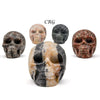 Assorted Gemstone Skulls Size 2 Inches Mixed Crystal Carvings